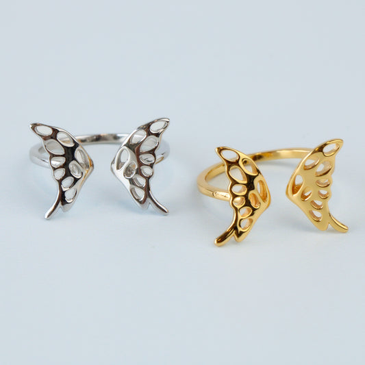 Adjustable Butterfly Wings Ring