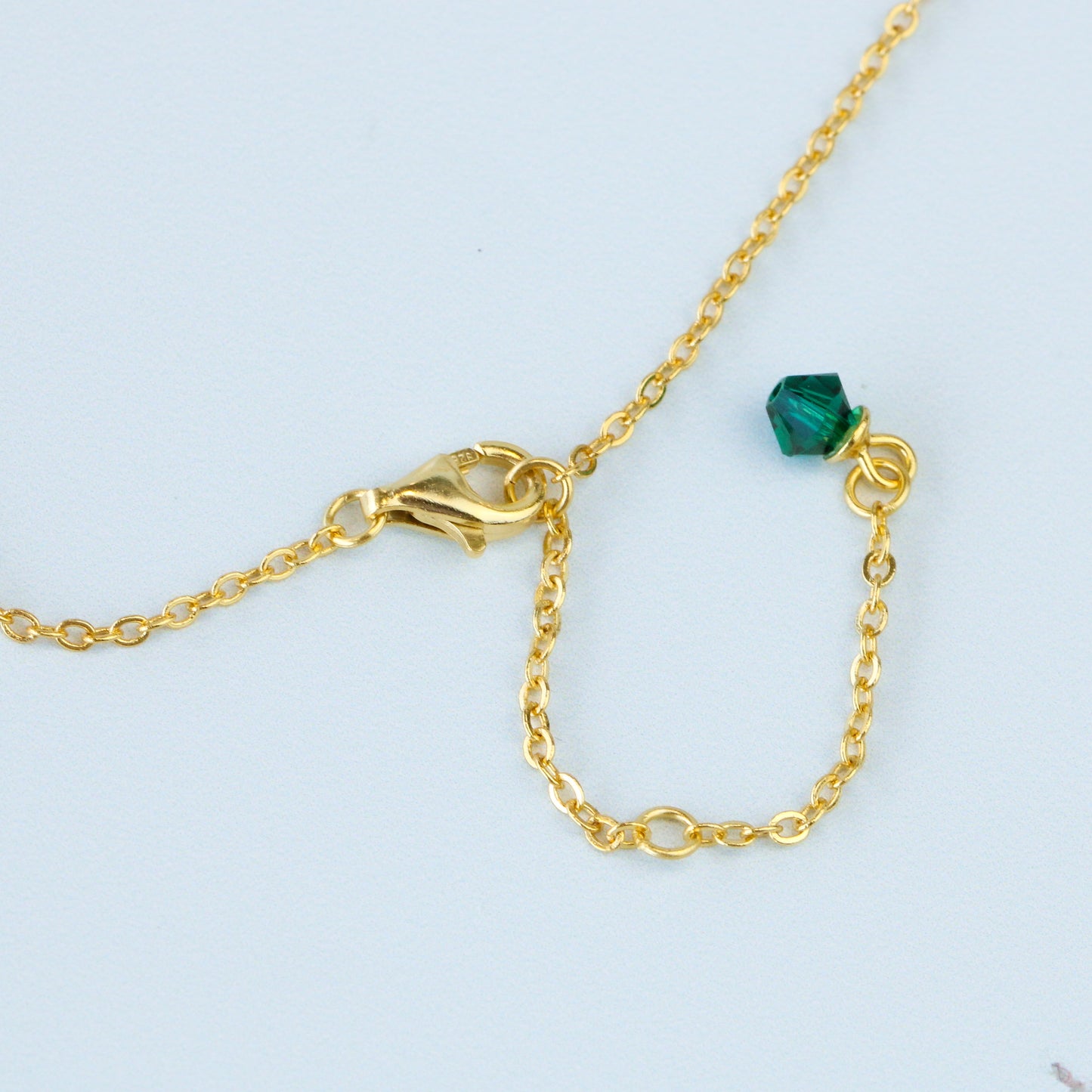 Pearl and Green Bead Pendant Necklace