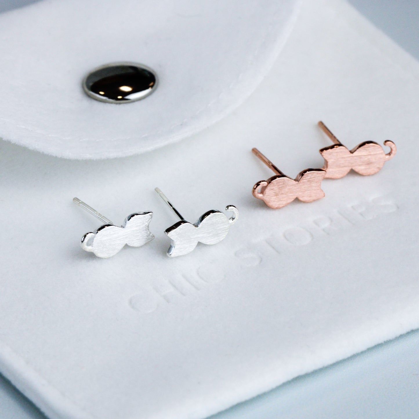 Sterling Silver Cat Earrings