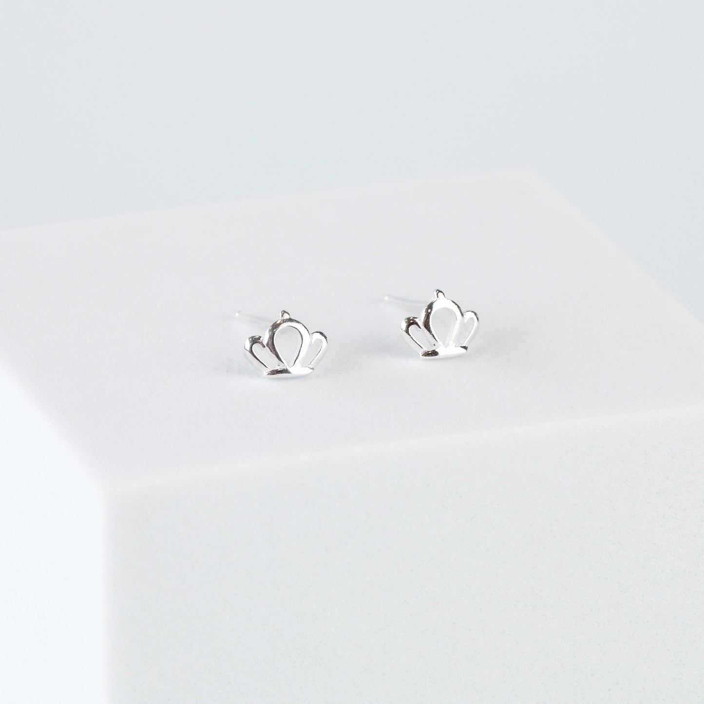 Tiny Crown Stud Earrings