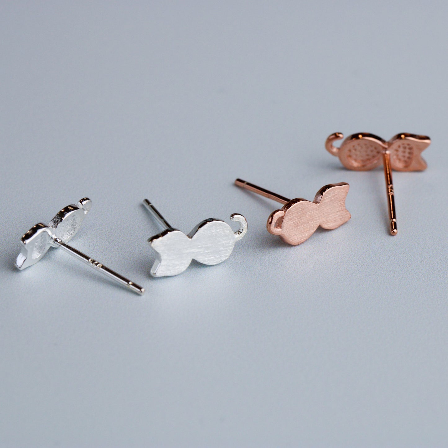 Sterling Silver Cat Earrings