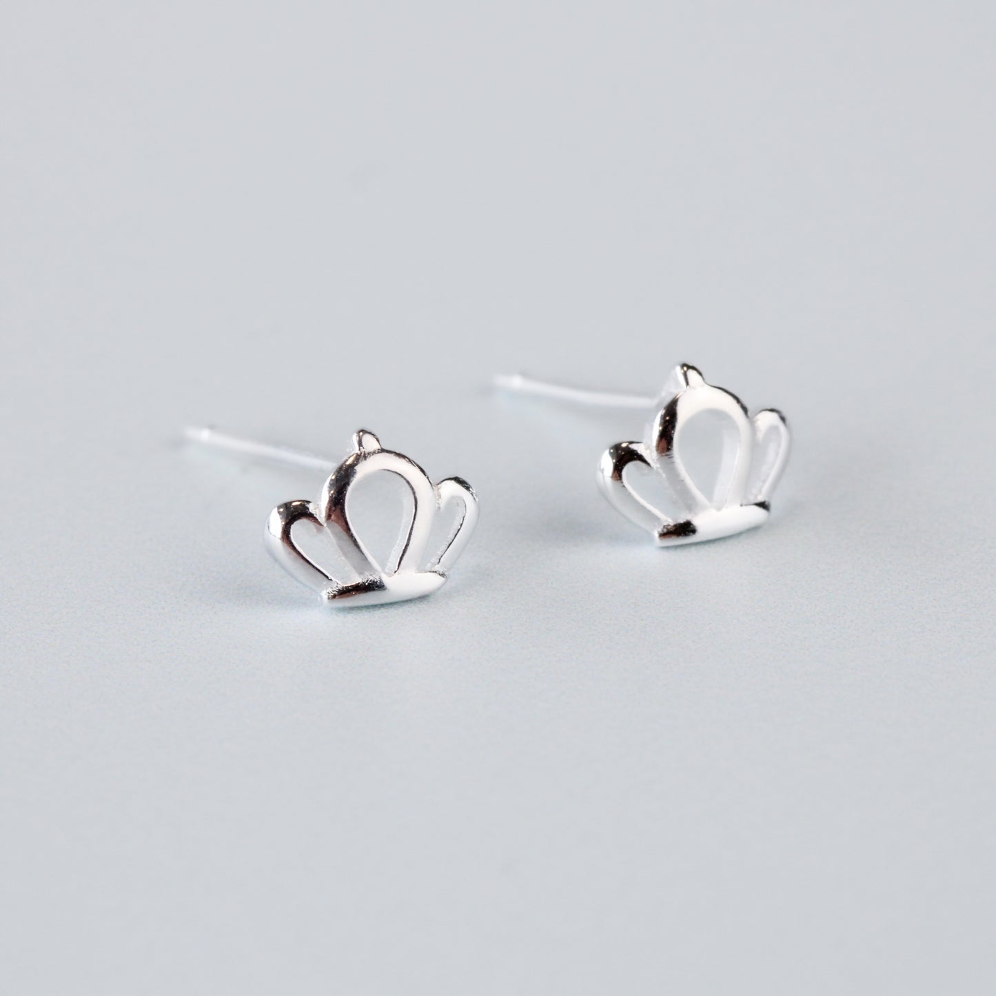 Tiny Crown Stud Earrings
