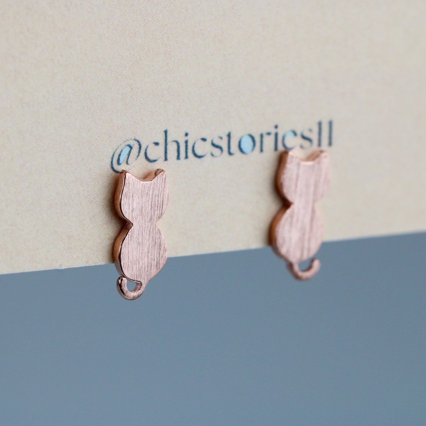 Sterling Silver Cat Earrings