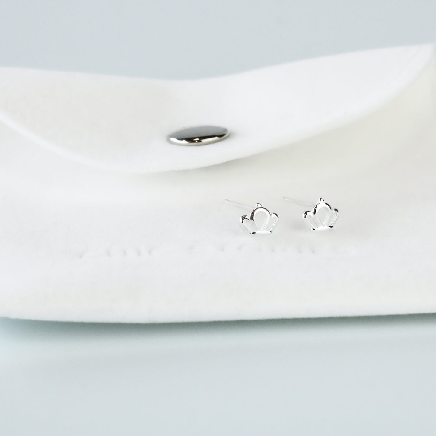 Tiny Crown Stud Earrings