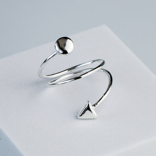 Geometric Shapes Spiral Shape Ring