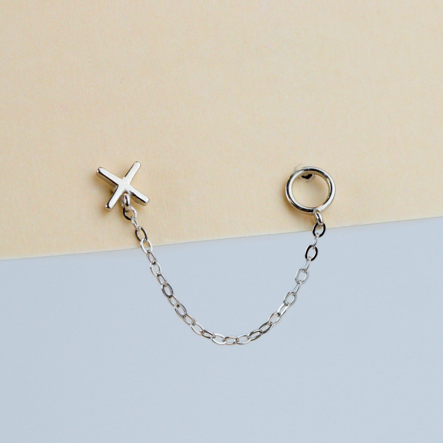 X and O Double Piercing Stud Earring