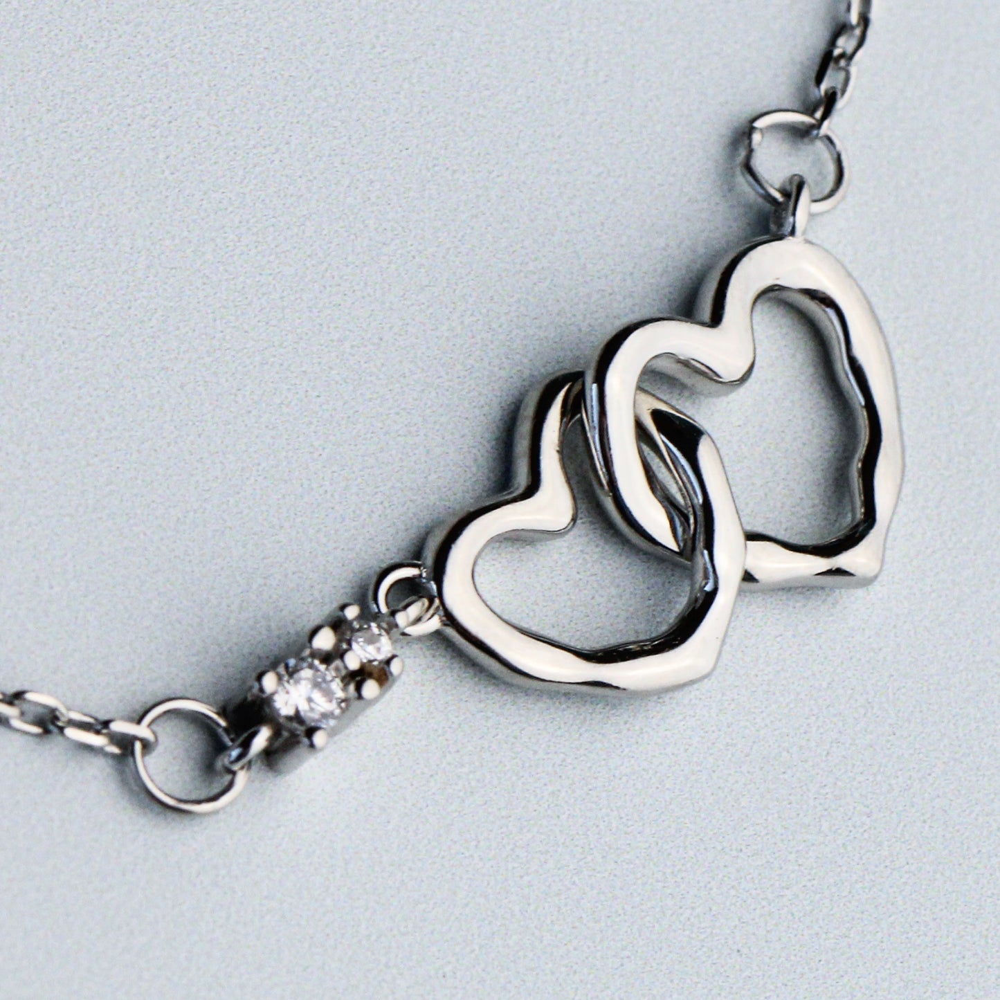 Interlocking Heart Pendant Necklace