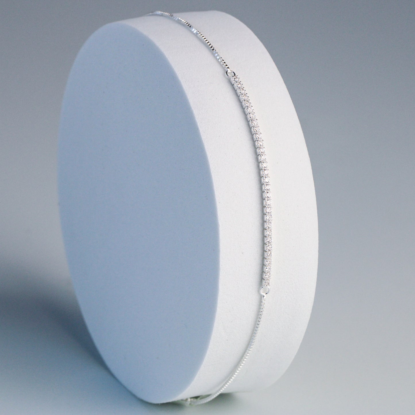 White Crystal Chain Bracelet