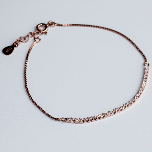 White Crystal Chain Bracelet