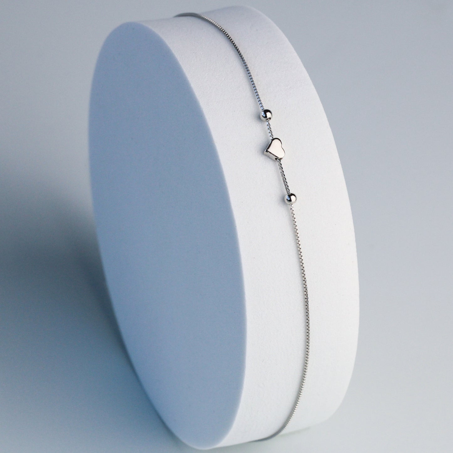 Sliding Heart Bead Chain Anklet