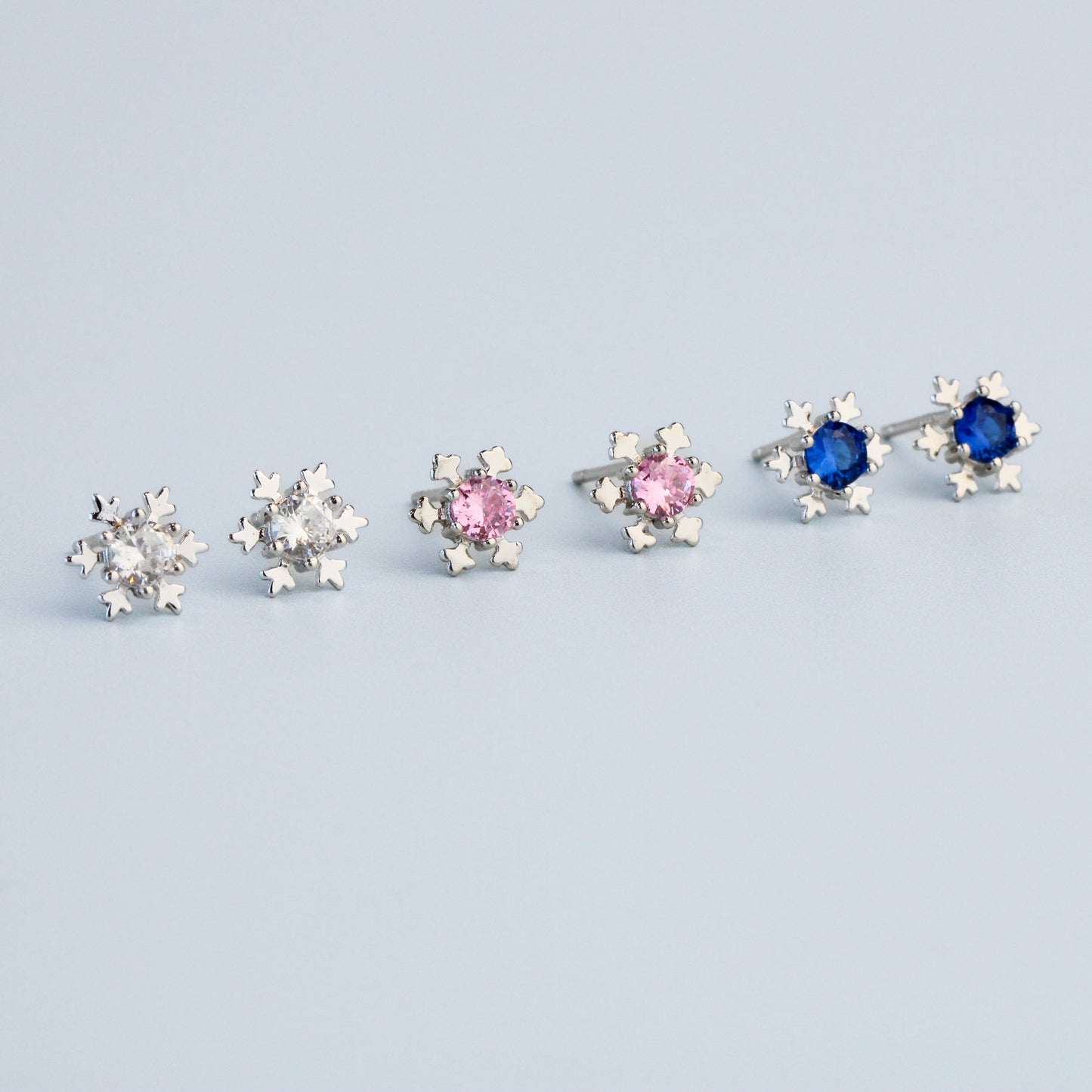 Crystal Snowflake Stud Earrings