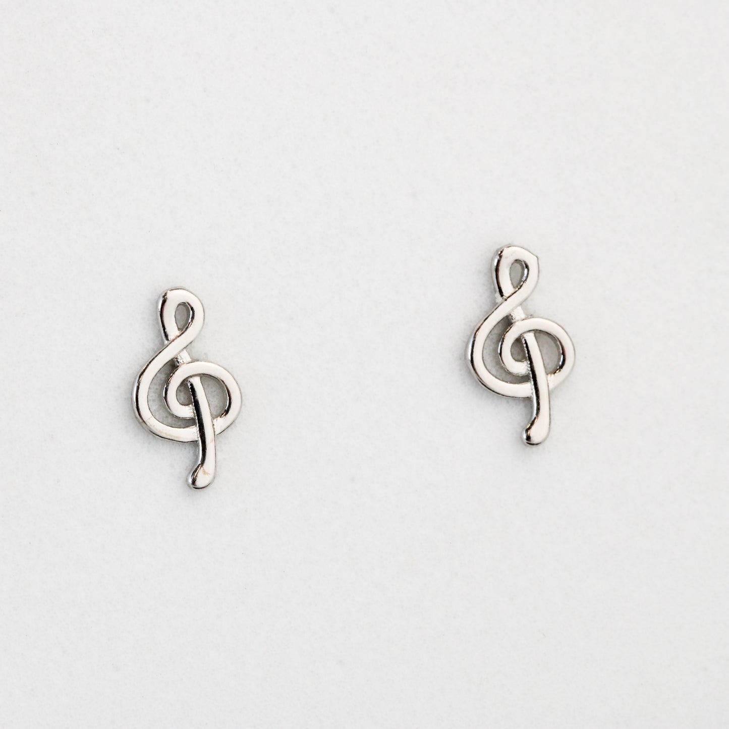 Treble Clef Stud Earrings