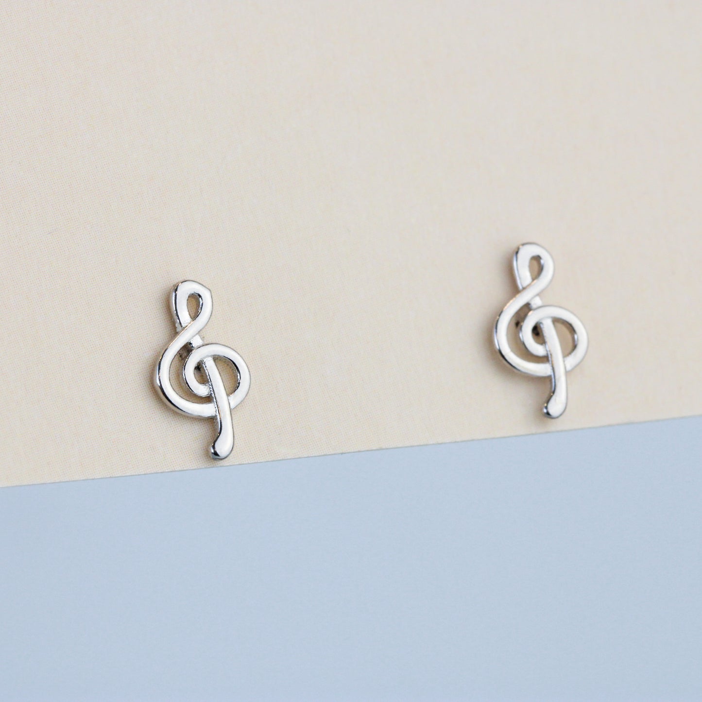 Treble Clef Stud Earrings