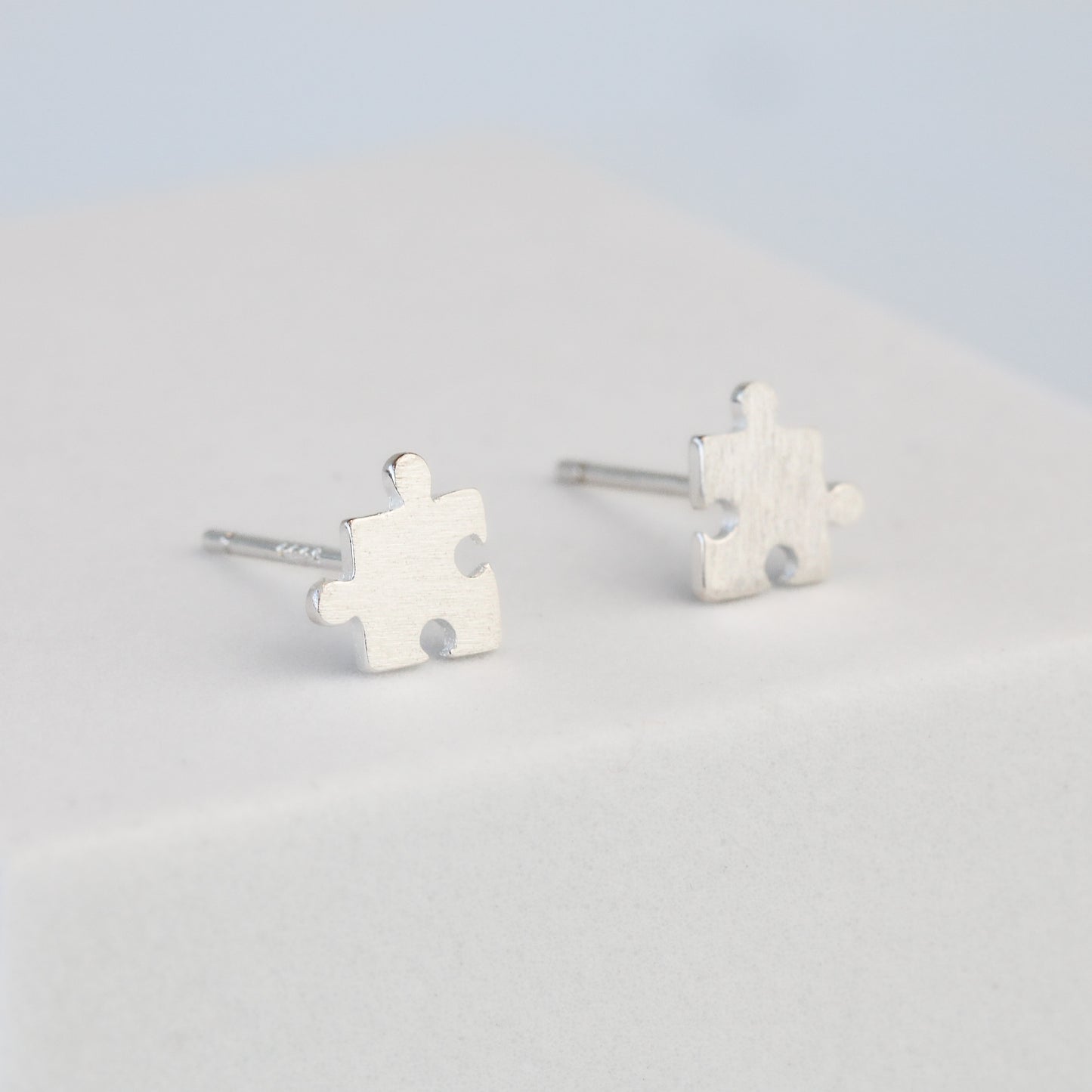 Jigsaw Piece Stud Earrings