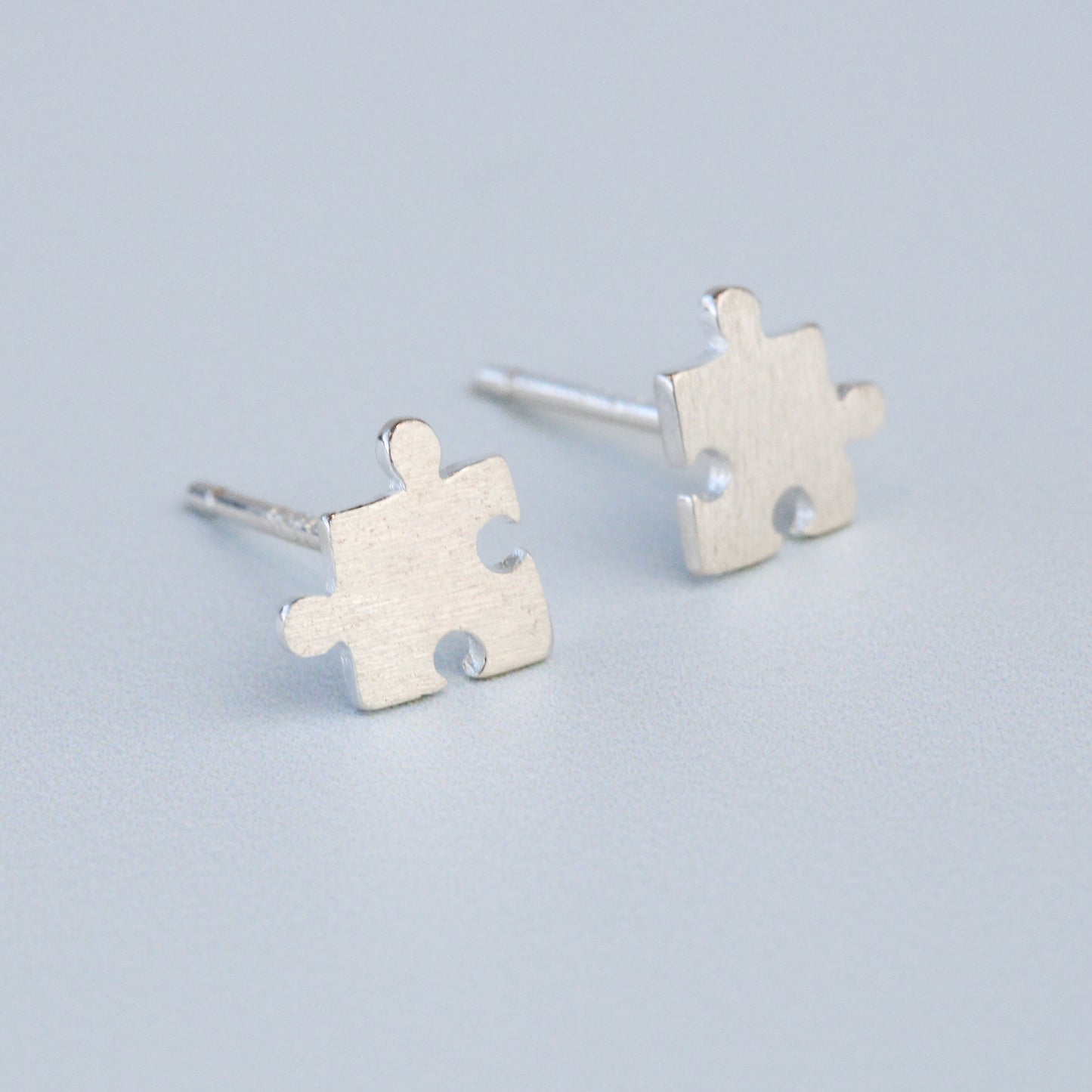 Jigsaw Piece Stud Earrings