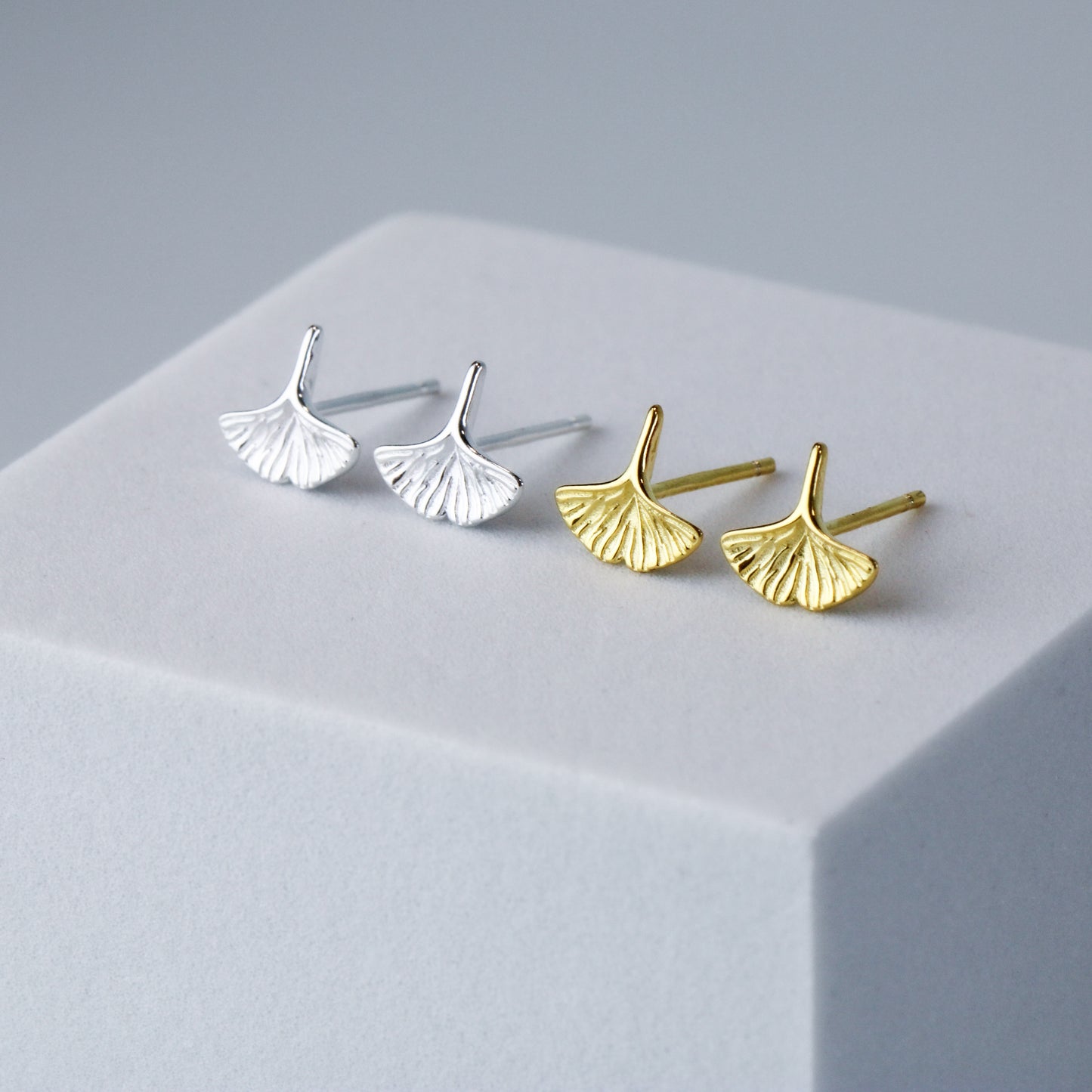 Tiny Leaf Stud Earrings