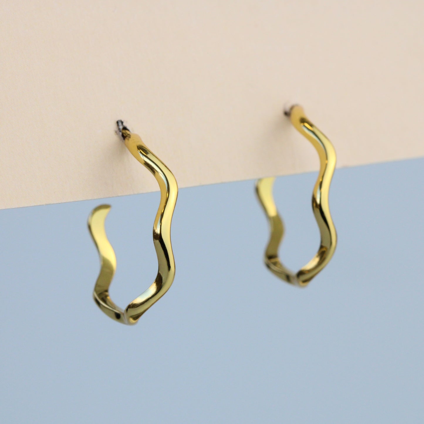 Wavy Open Hoop Earrings