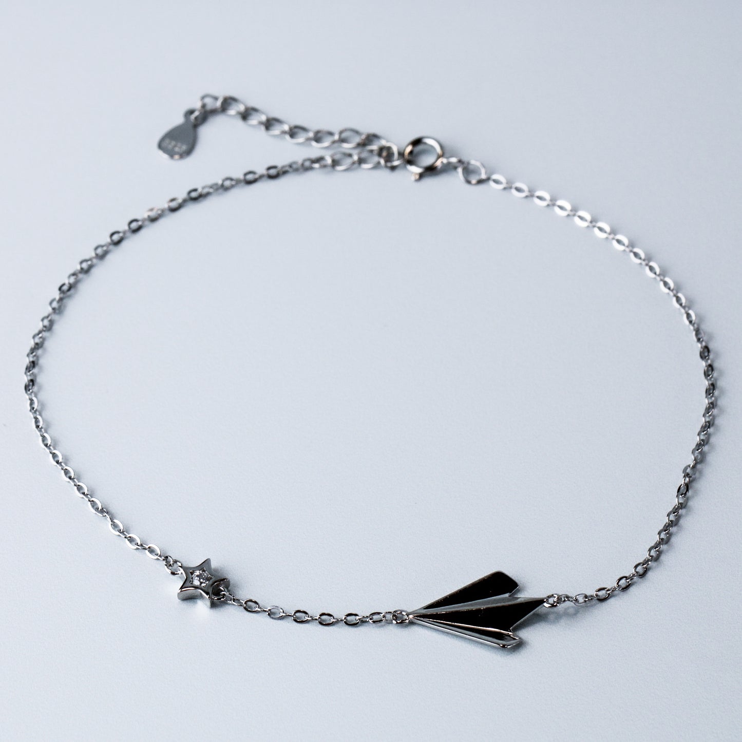 Paper Plane Charm Anklet