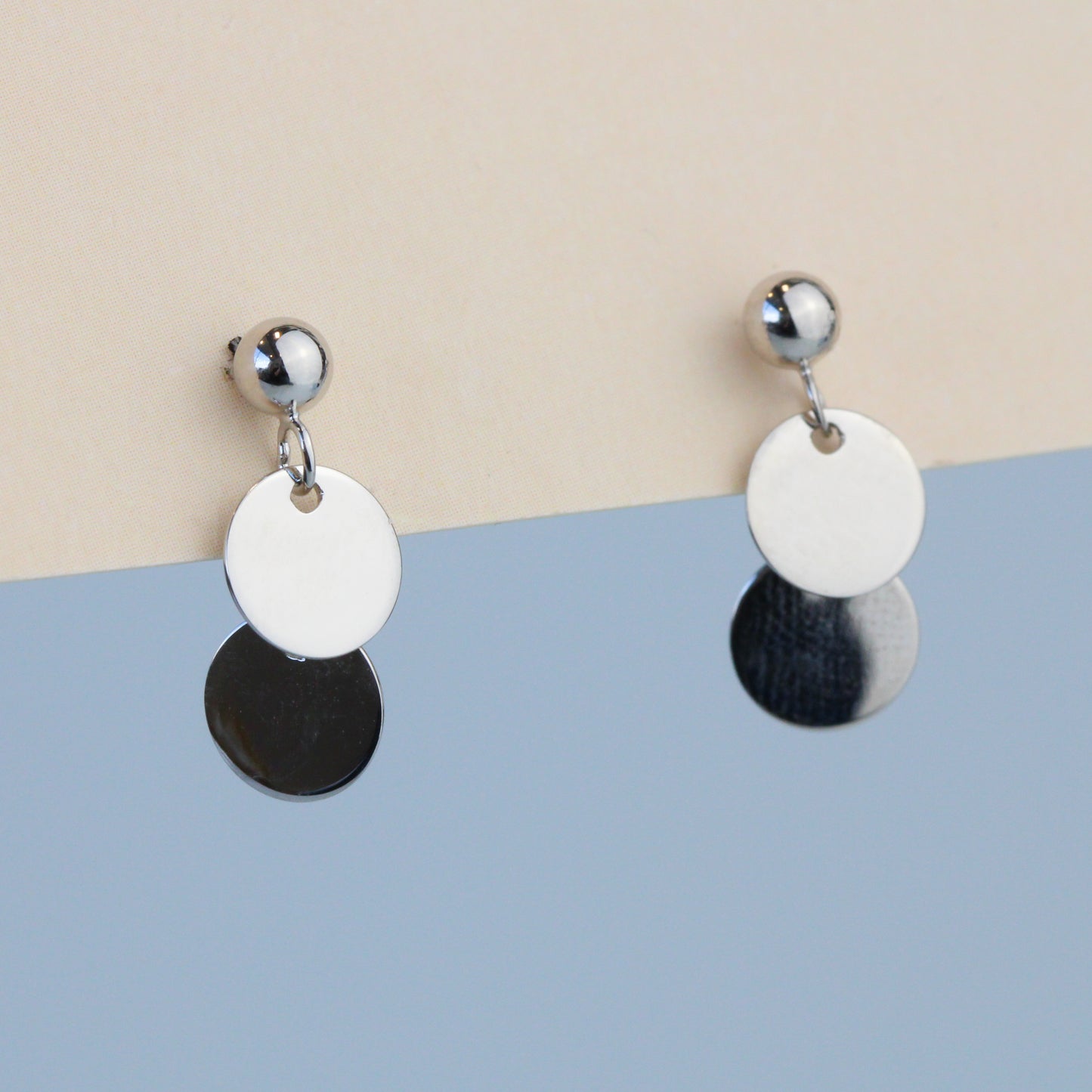 Circle Dangle Stud Earrings
