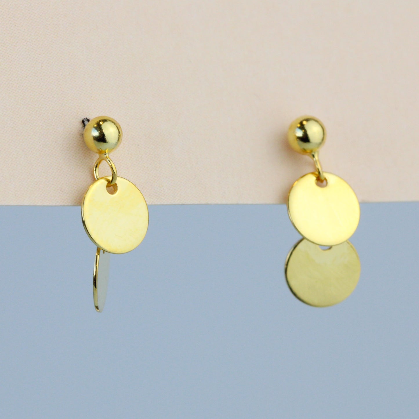 Circle Dangle Stud Earrings