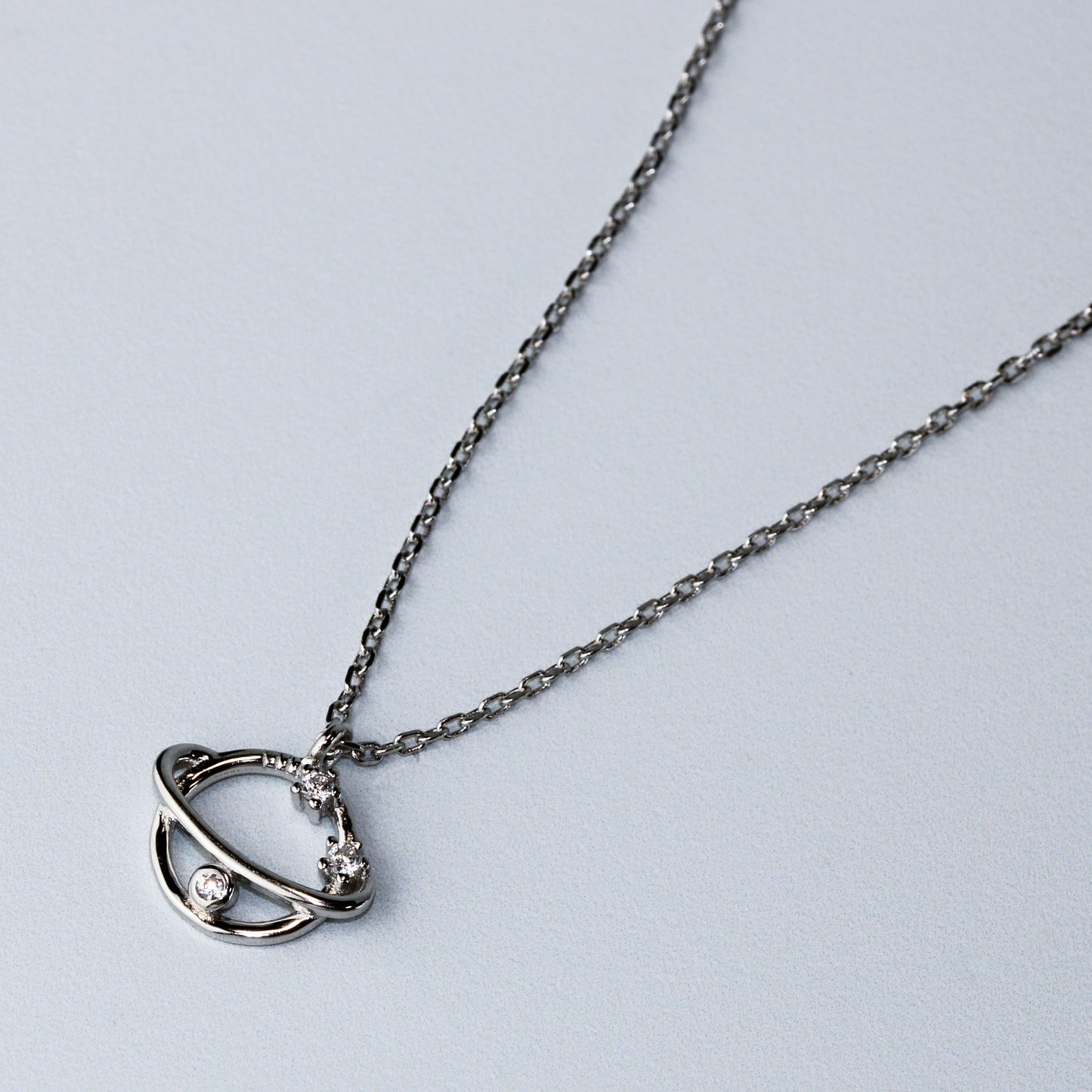 Saturn Crystal Pendant Necklace