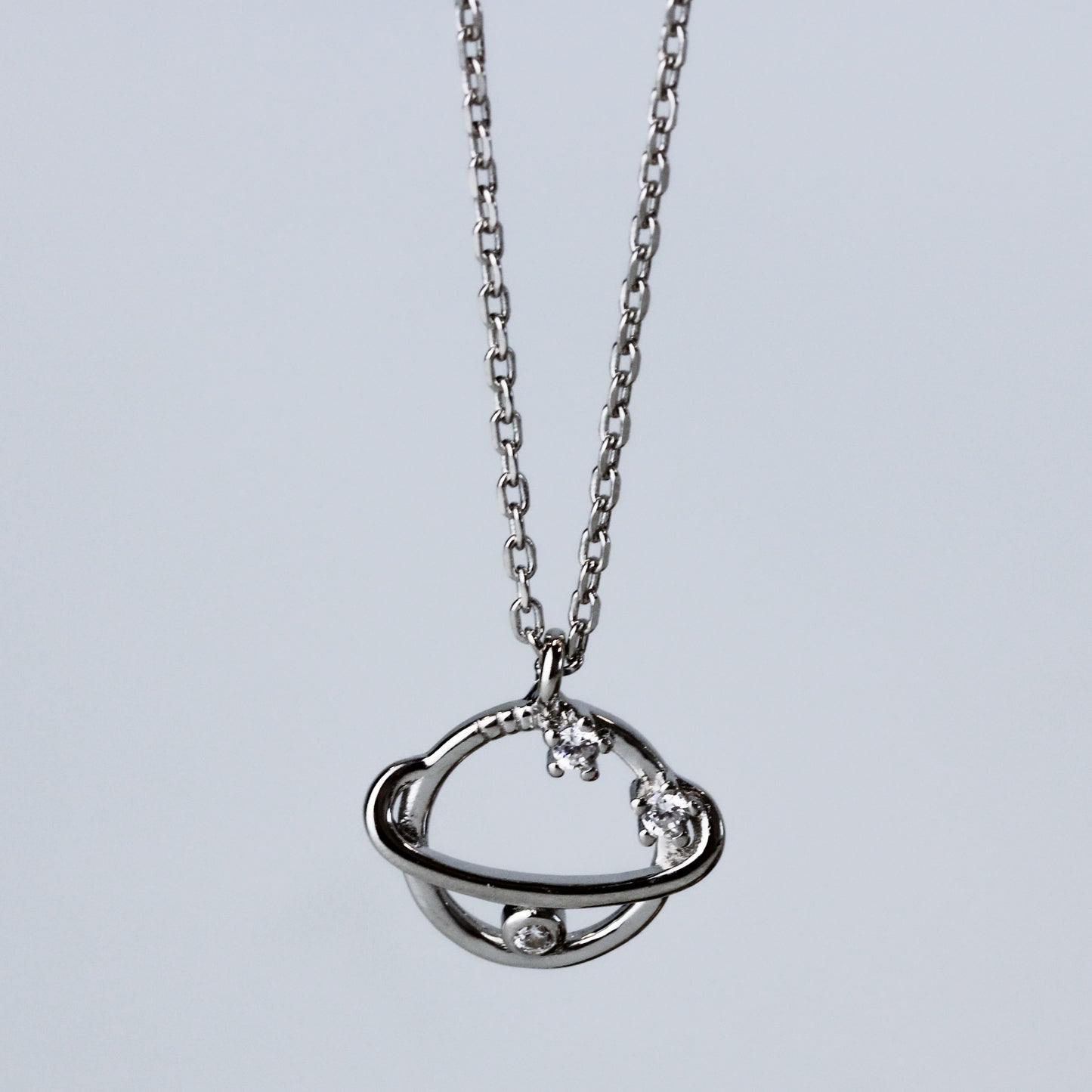 Saturn Crystal Pendant Necklace