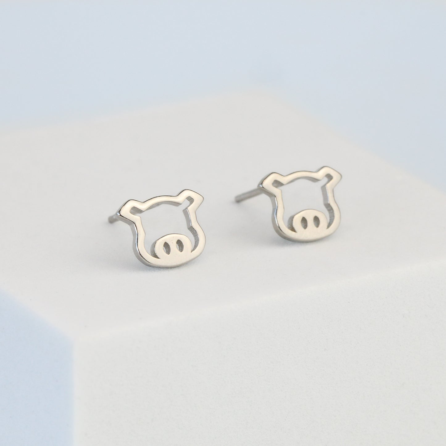 Pig Face Stud Earrings