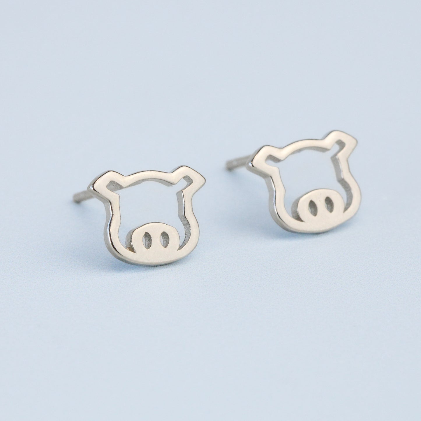 Pig Face Stud Earrings