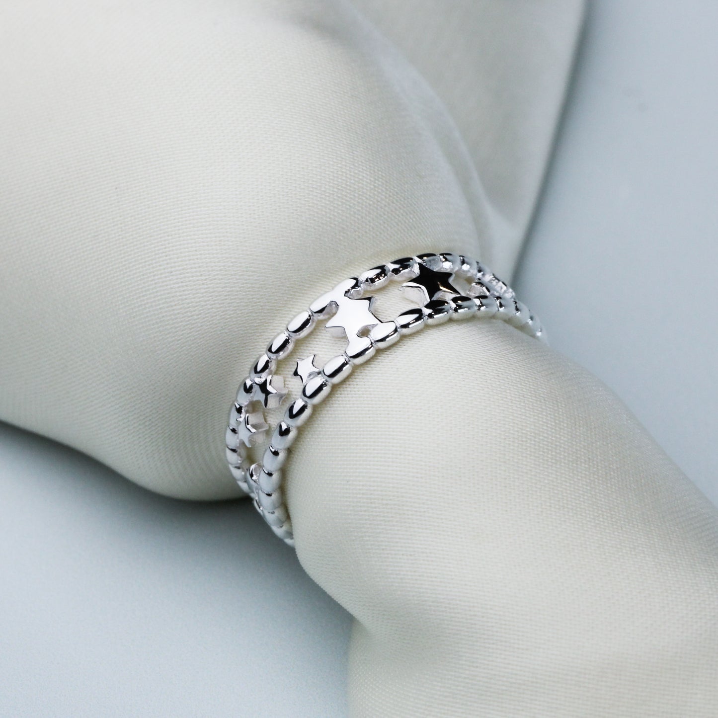 Star Band Adjustable Ring