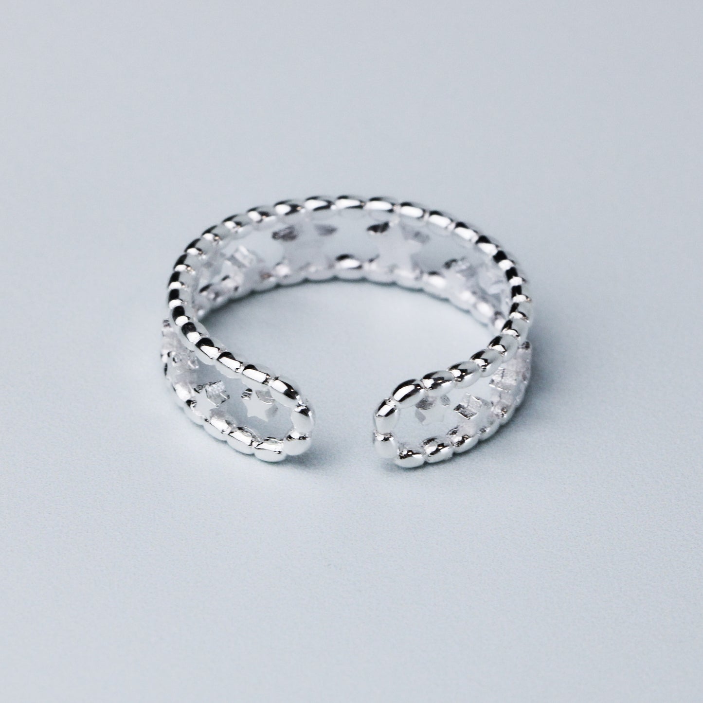 Star Band Adjustable Ring