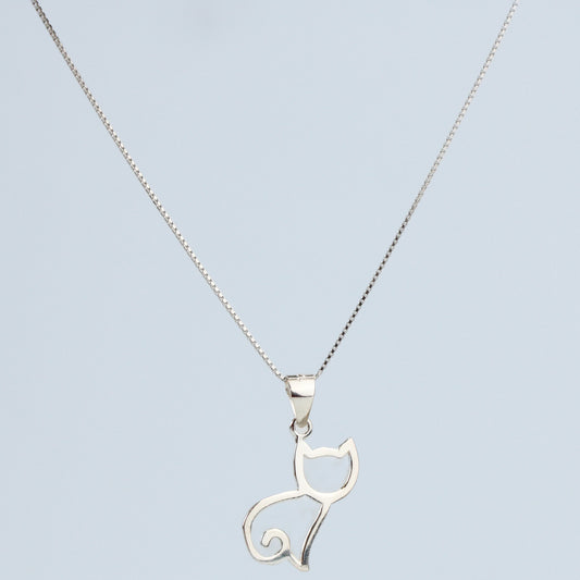 Minimalist Cat Pendant Necklace