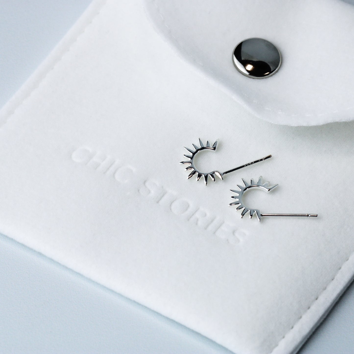 Spike Huggie Stud Earrings