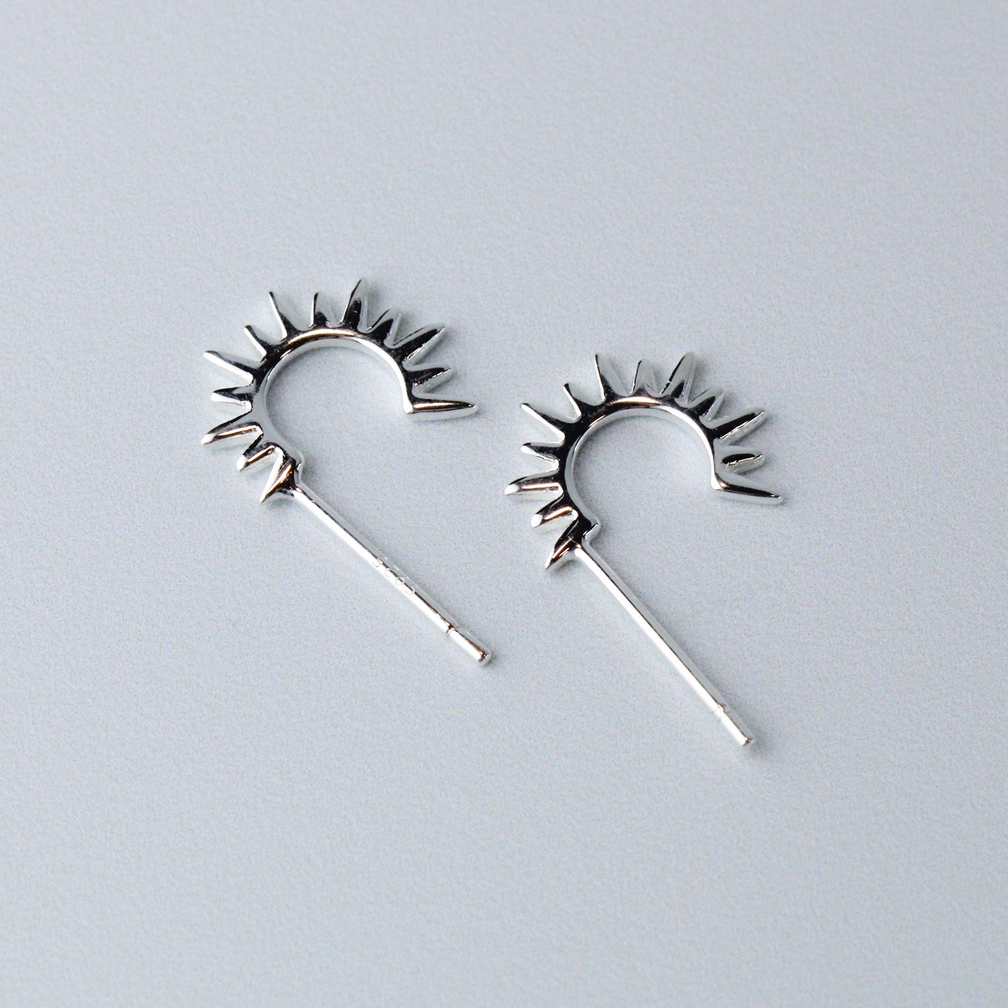 Spike Huggie Stud Earrings