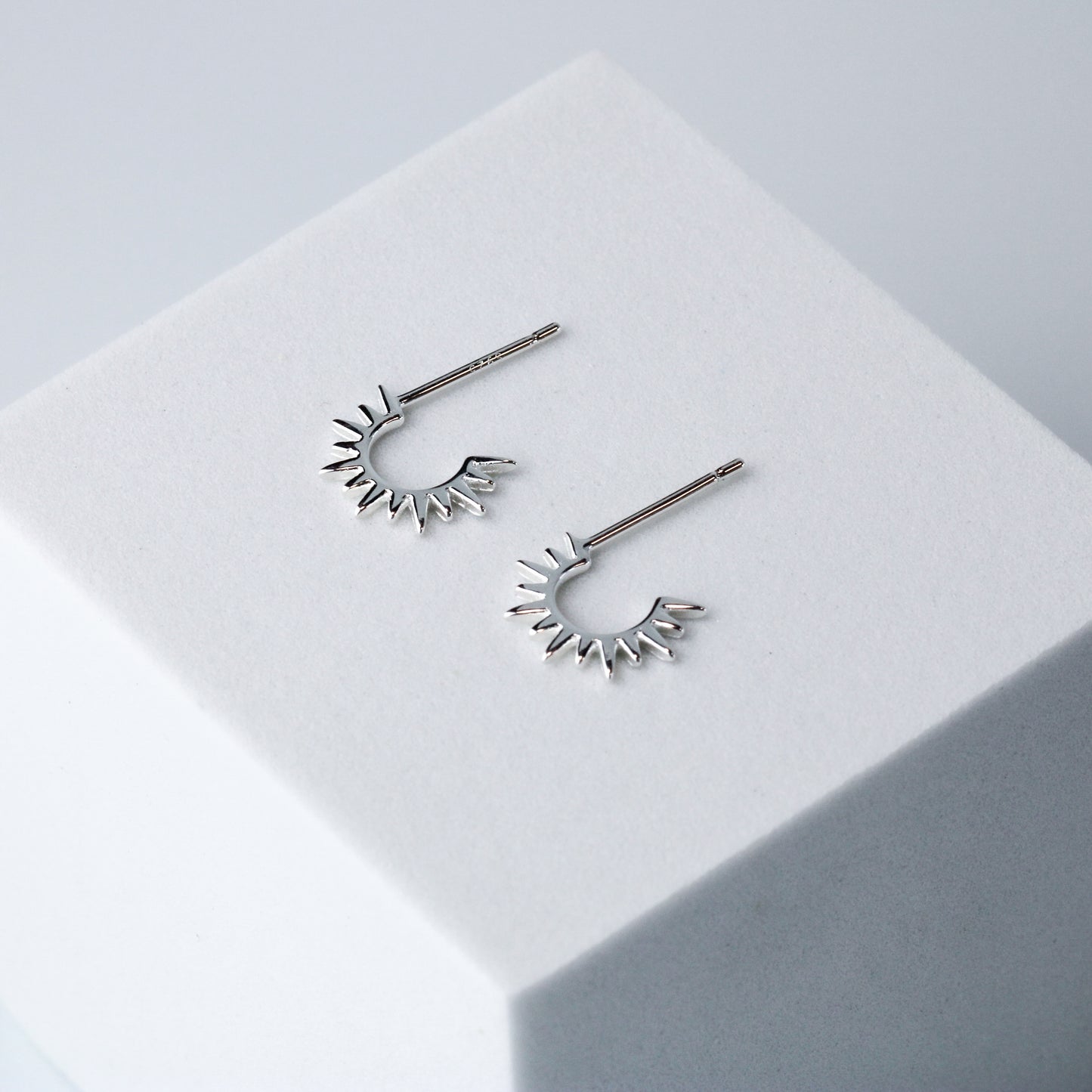 Spike Huggie Stud Earrings