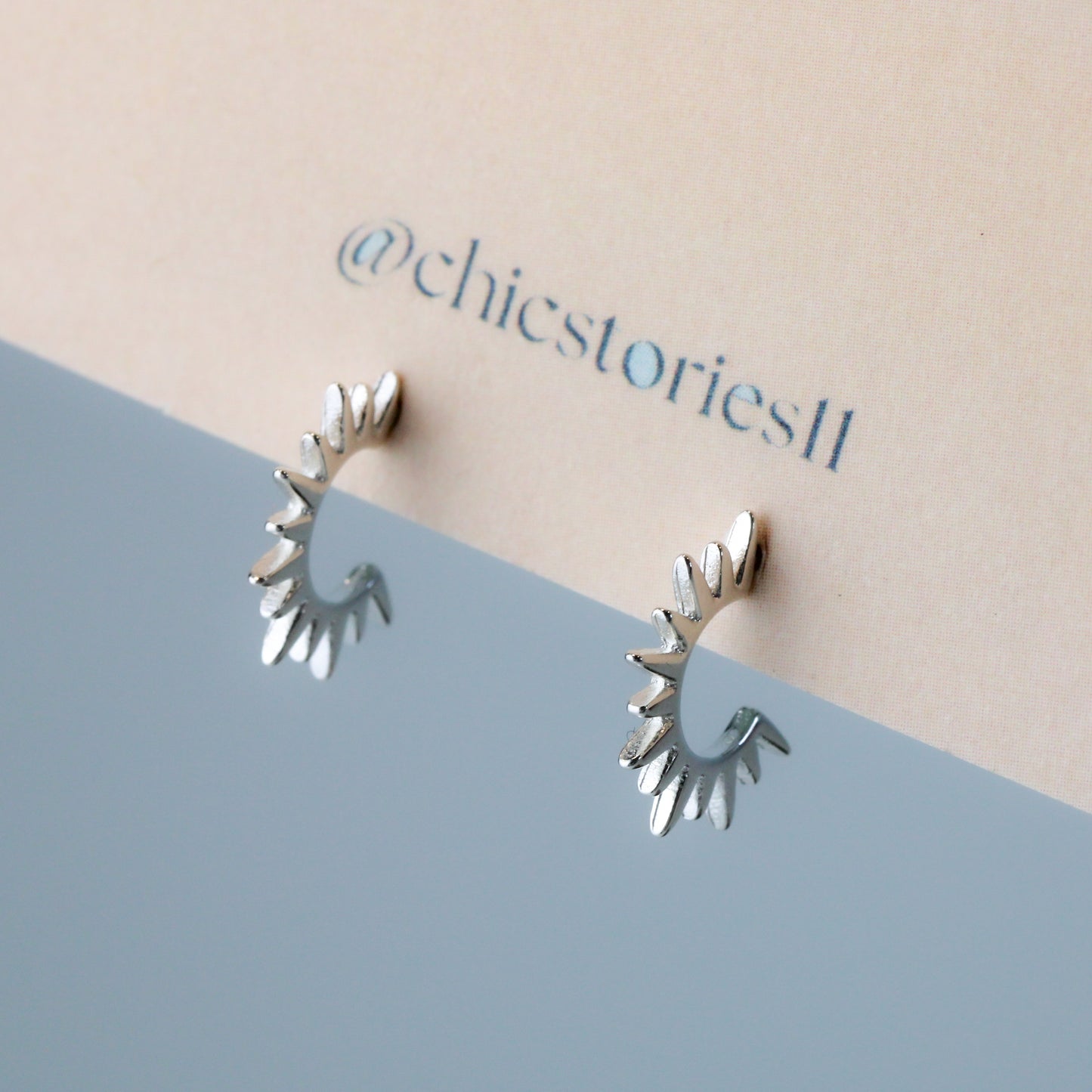 Spike Huggie Stud Earrings