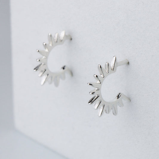 Spike Huggie Stud Earrings