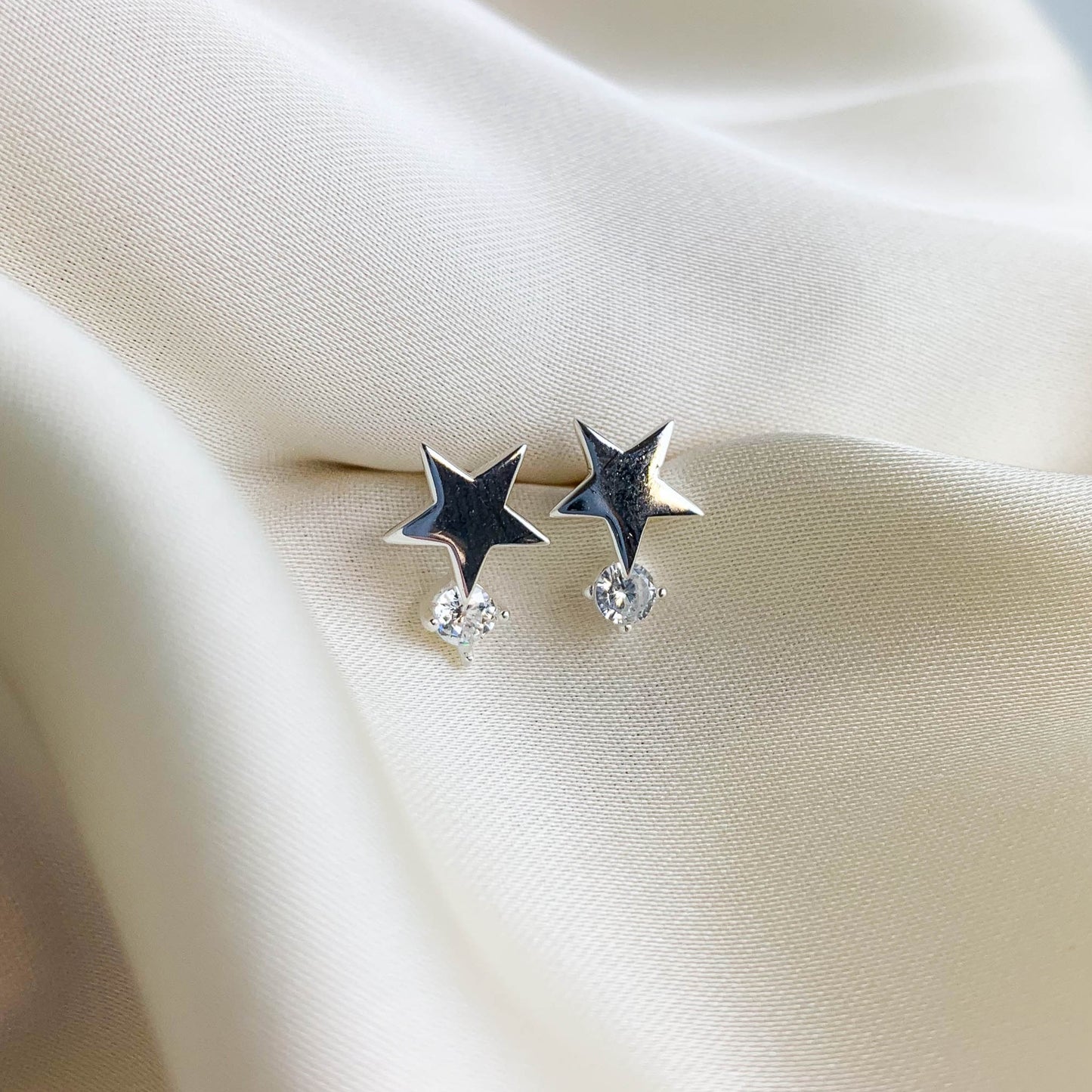 Sparkly Star Stud Earrings