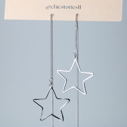 Star Dangle Threader Earrings