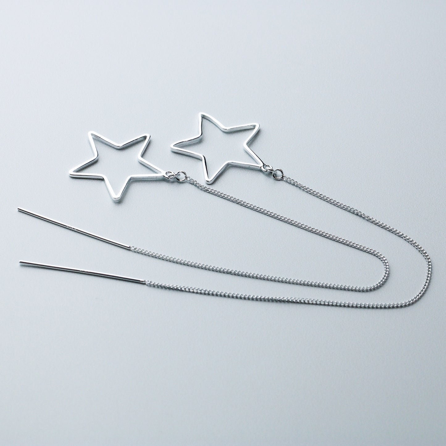 Star Dangle Threader Earrings