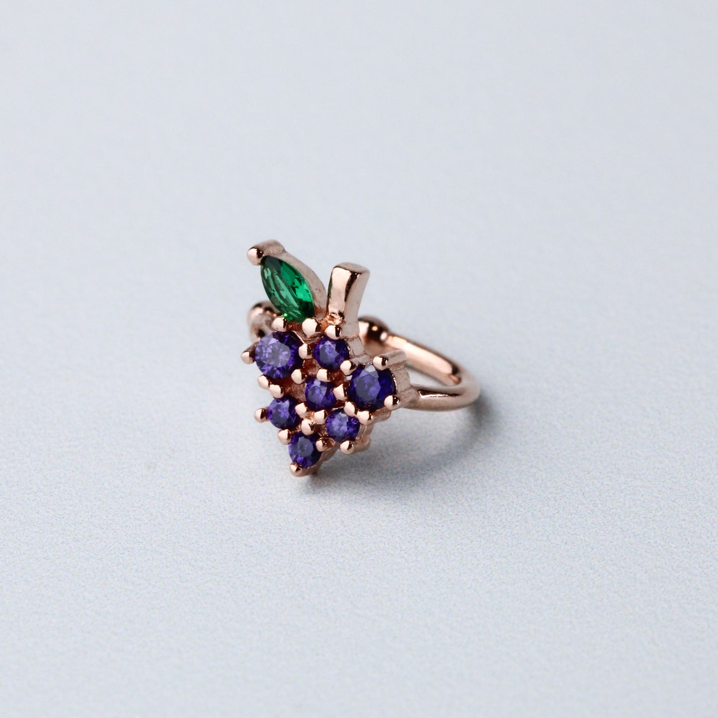 Crystal Grapes Ear Cuff