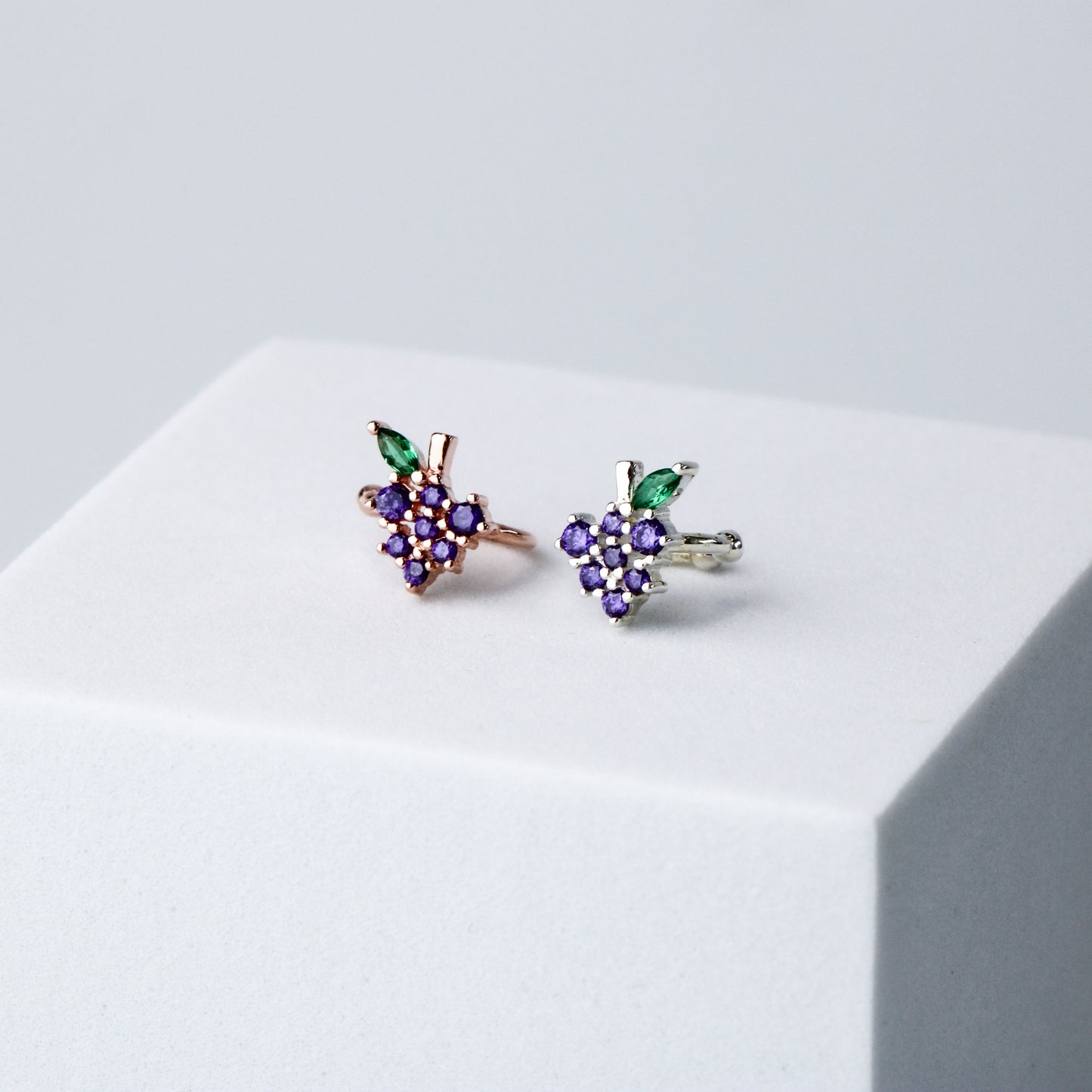 Crystal Grapes Ear Cuff