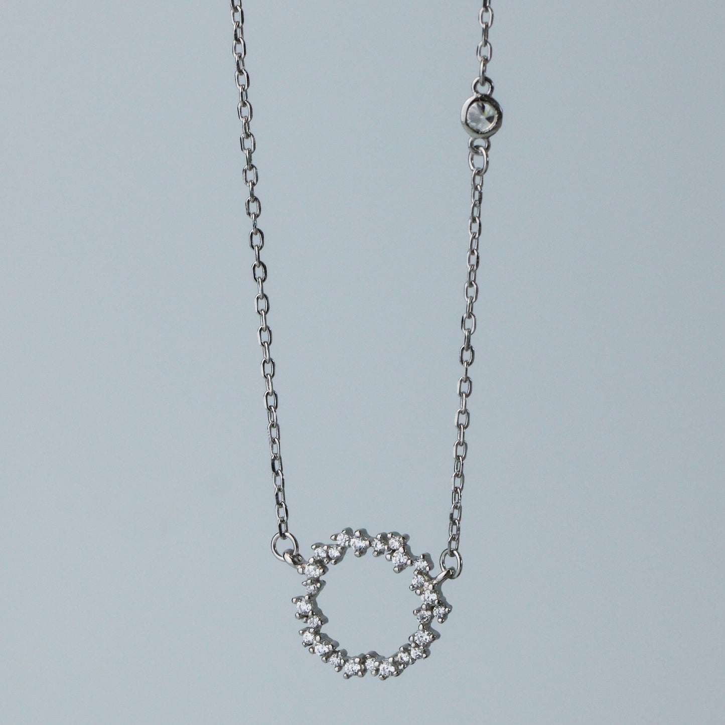 Circle Zirconia Necklace