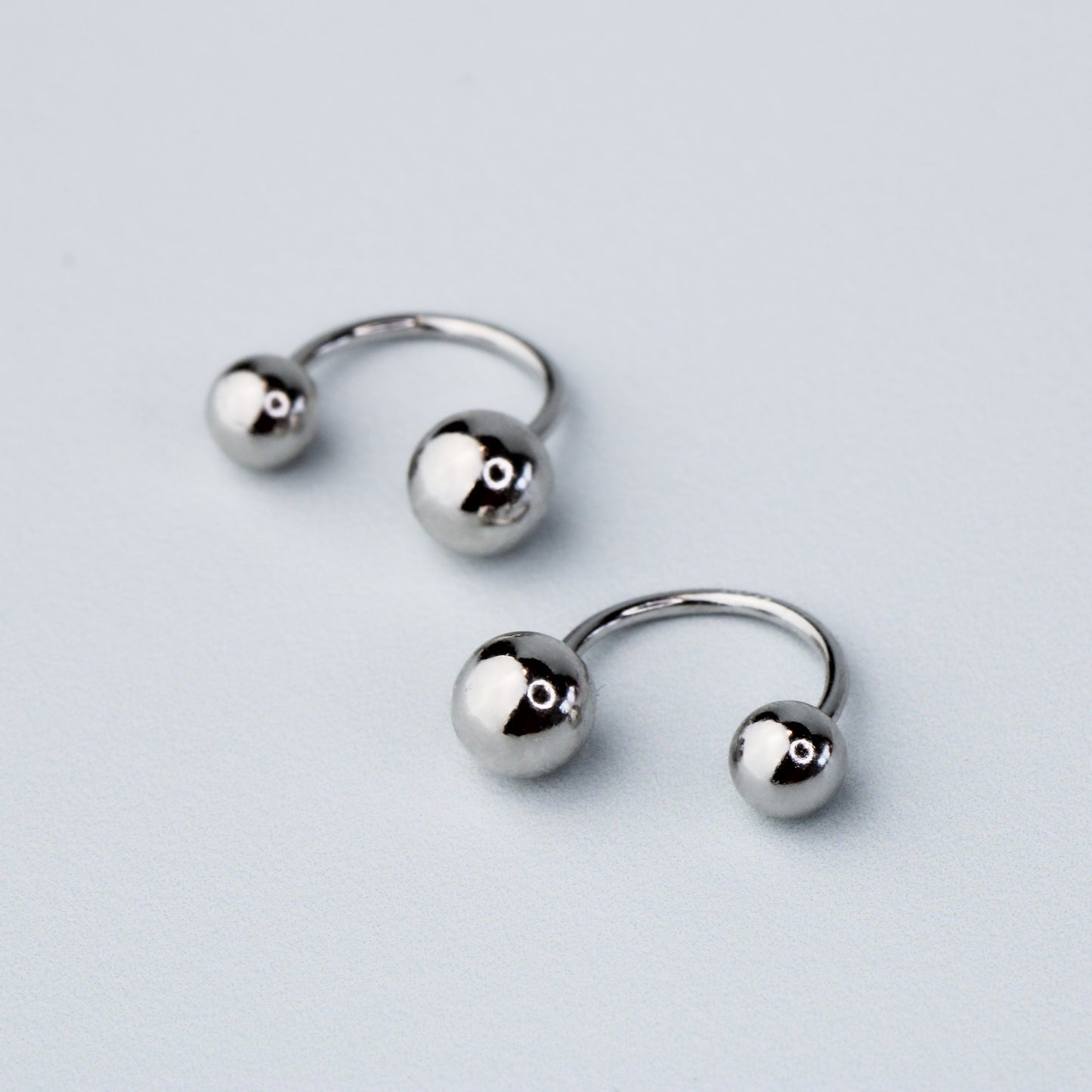 Screw Ball Back Ear Jacket Earrings