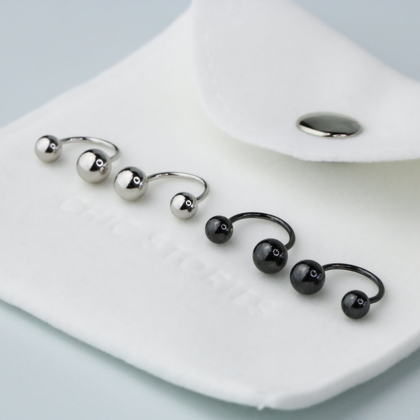 Screw Ball Back Ear Jacket Earrings