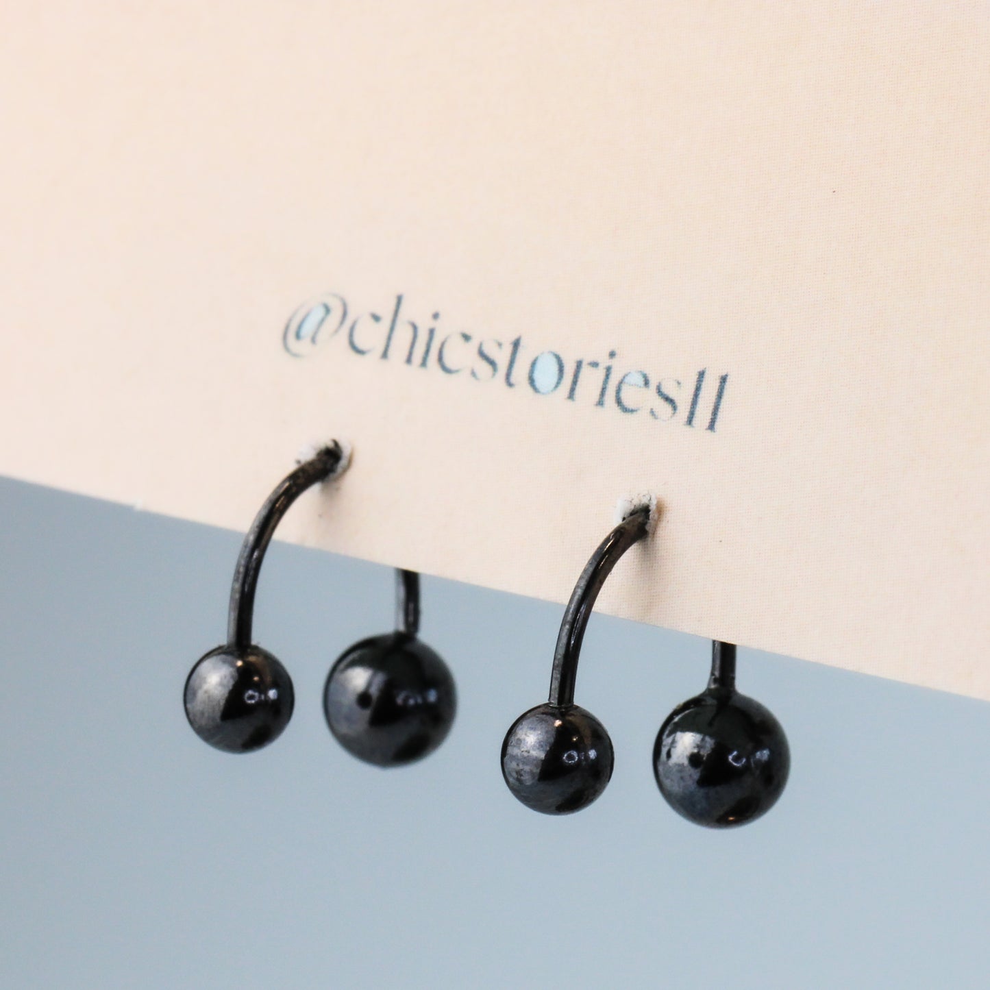 Screw Ball Back Ear Jacket Earrings