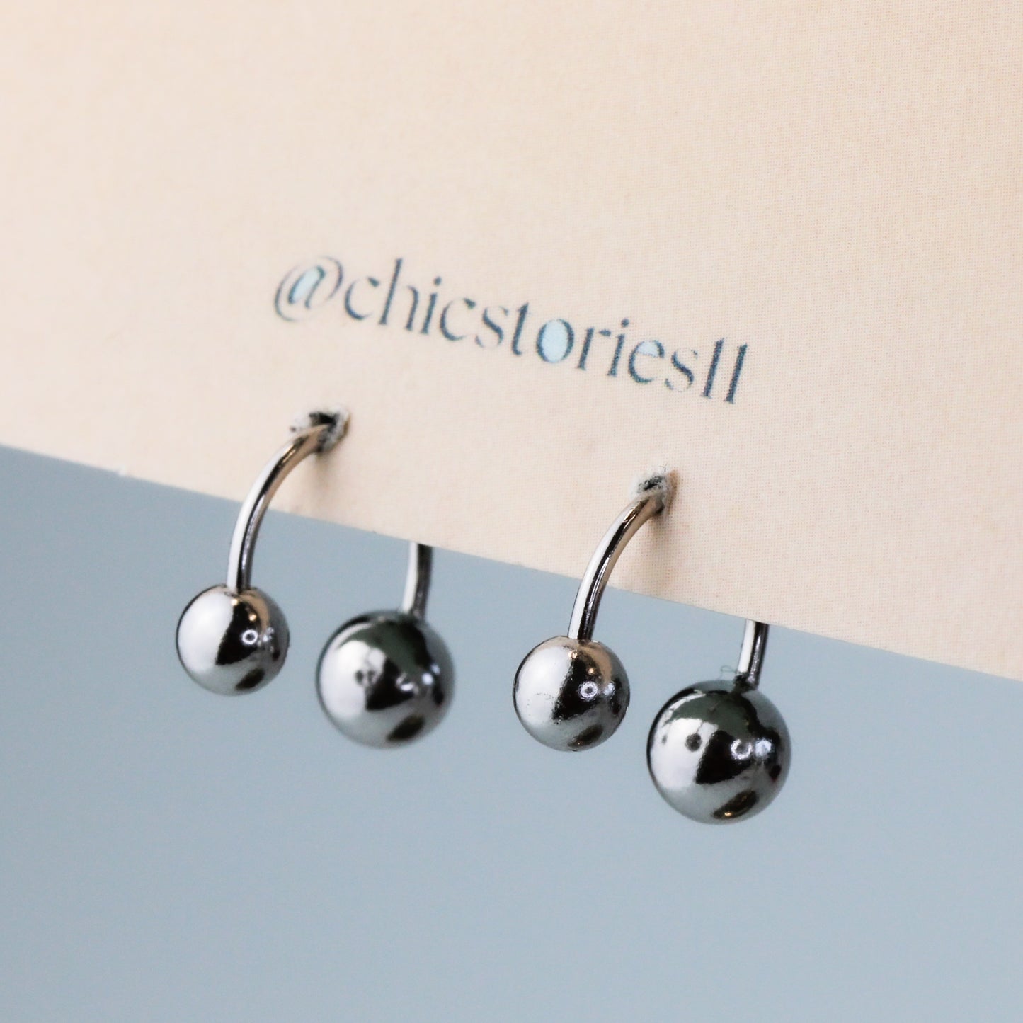 Screw Ball Back Ear Jacket Earrings