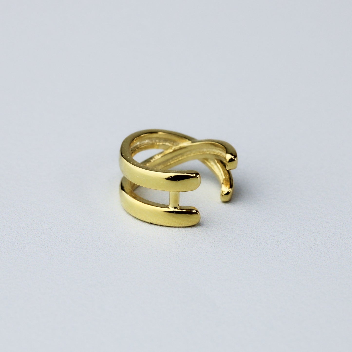 Gold Cross Over Ear Cuff