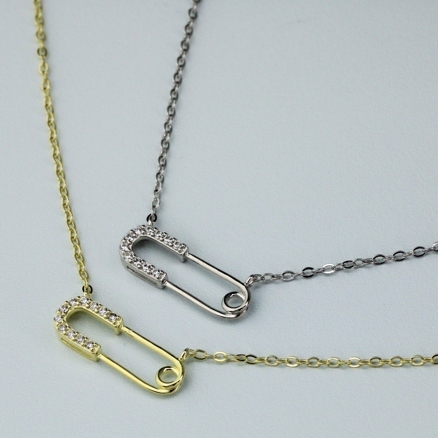 Safety Pin Pendant Necklace