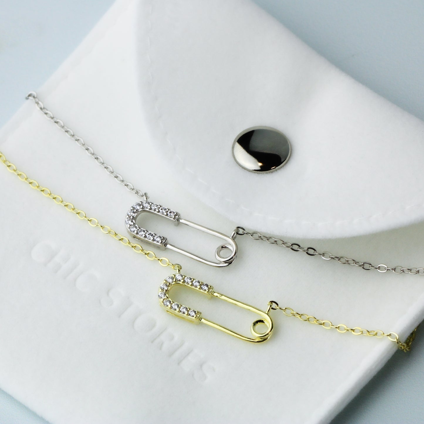 Safety Pin Pendant Necklace