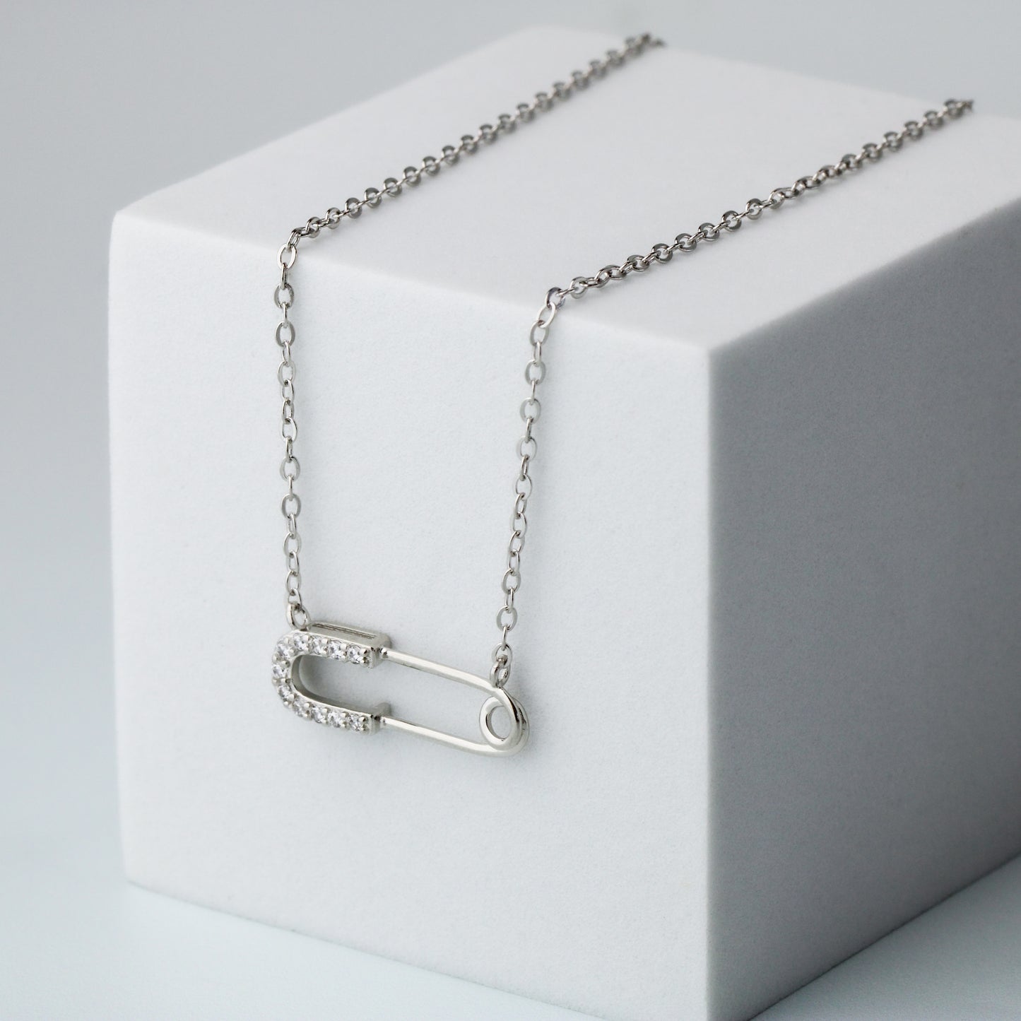 Safety Pin Pendant Necklace
